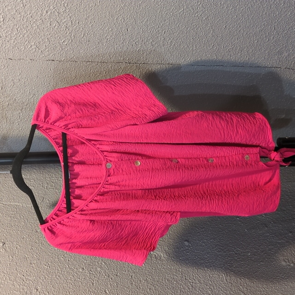 Pink top with tie detail